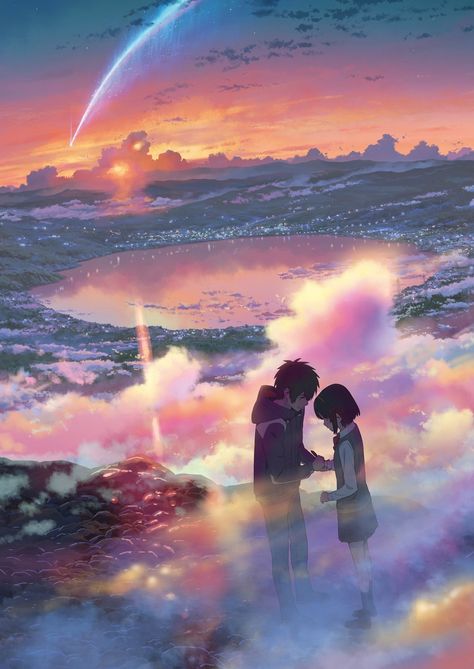 your name kimi no na wa Your Name 2016, Cool Animes, Mitsuha And Taki, The Garden Of Words, Your Name Anime, Kimi No Na Wa, 다크 판타지, Harry Potter Anime, Film D'animation