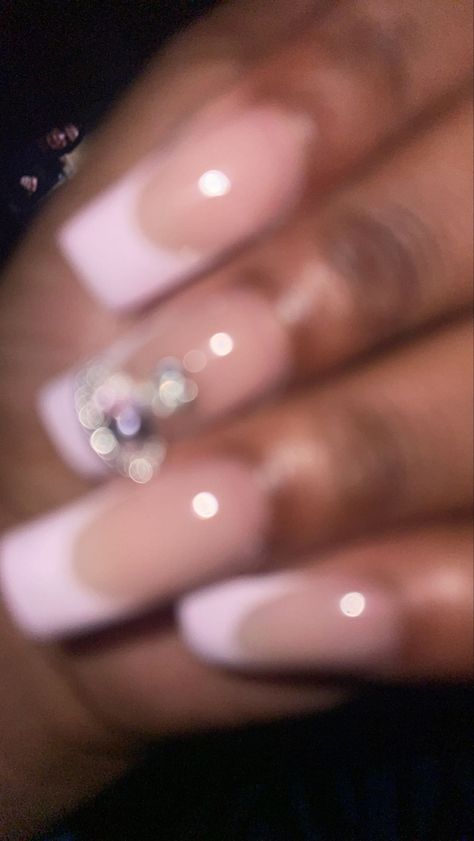 nail aesthetic Pink French Nails, Pink French, French Nails, Nail Inspo, Charms, Nails, Pink