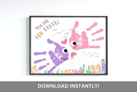 Make a splash with 'You're Fin-Tastic' Fish Handprint Art! Engage toddlers and babies in a summer ocean adventure with this delightful sea fish painting activity. Capture memories with adorable fish footprint art crafts that bring the joy of the ocean to your little ones. 🐠🌊 #FishHandprintArt #SummerCrafts #OceanFootprintArt #KidsCrafts Fish Footprint Art, Fish Footprint, Fish Handprint Art, Art Crafts For Kids, Fish Handprint, Ocean Theme Crafts, Diy Kid Activities, Ocean Adventure, Activity For Toddlers