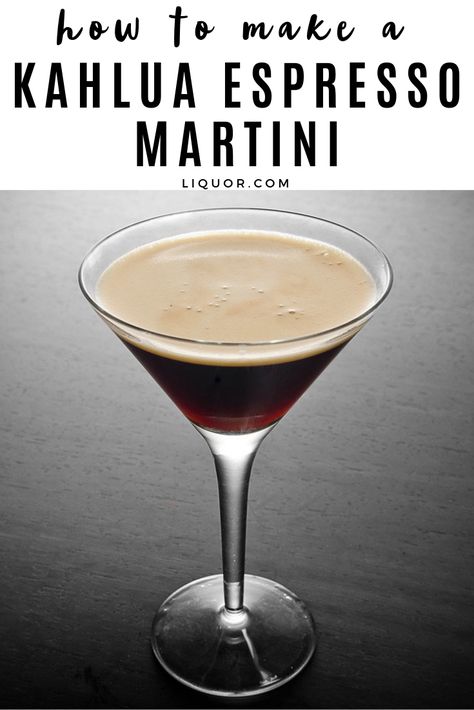 Kahlua Espresso Martini, Kahlua Martini Recipes, Expresso Martini Recipe Kahlua, Simple Espresso Martini, Espresso Martini With Kahlua, Espresso Vodka Drinks, Chocolate Martini Recipe With Kahlua, Martini With Kahlua, Espresso Martini Without Espresso