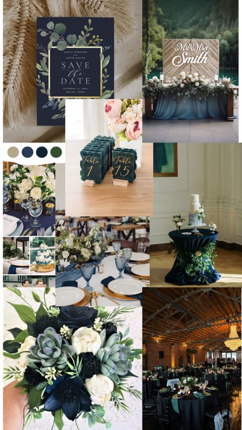 Hunter Green Wedding, Wedding Color Schemes Blue, Dark Green Wedding, Bridal Gown Inspiration, Popular Wedding Colors, Wedding Color Pallet, Cottage Wedding, Daisy Wedding, Green Wedding Colors