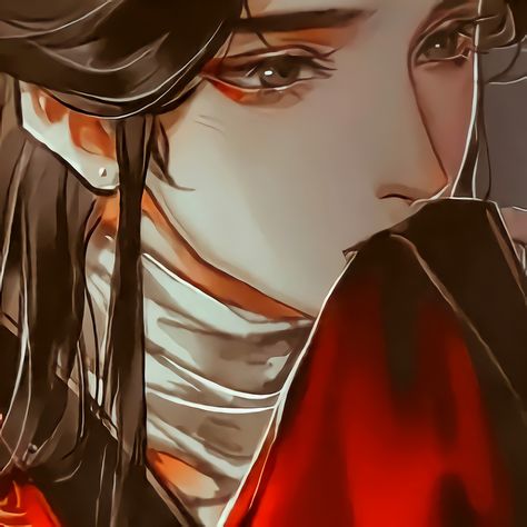 @tangrehns on Tumblr 🍂#heavenofficial'sblessing #xielian #tgcf #starember #manhua Xie Lian Icon, Long Hair, Red, Hair, Black