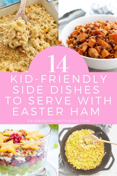 Elevate your Easter feast with these kid-friendly side dishes to serve alongside your delicious ham. From classic mac and cheese to roasted veggies, we've got you covered! Click the link for all the recipe ideas. Easter Side Dishes For Kids, Easter Dinner For Kids, Easter Mac And Cheese, Kid Friendly Easter Food, Kid Friendly Easter Dinner, Side Dishes For Easter Ham, Easy Easter Sides, Easter Lunch Side Dishes, Easter Sides With Ham