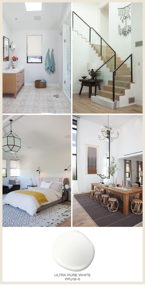 Modern Ideas Behr Sleek White, White Behr Paint, 2022 Neutral Paint Color Trends Behr, Modern Ideas, Behr Paint, Title Page, Modern Spaces, Modern Colors, High Ceiling