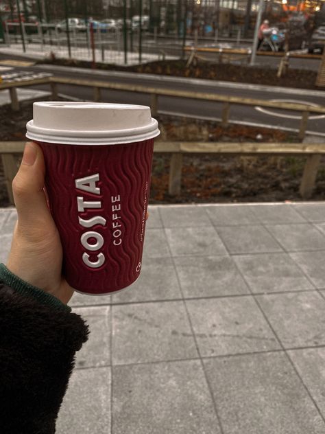 #costa #costacoffe London Vibes, Costa Coffee, Starbucks Hot, Food Snapchat, Starter Pack, Secret Santa, Hot Coffee, Snapchat, London