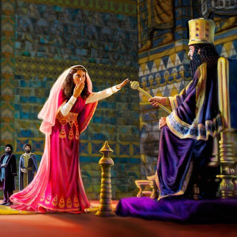 Esther stood up for God’s people. Use the artwork to visualize her courageous action noted in Esther 5:1-3. Book Of Esther, Queen Esther, Stood Up, Queen, Tv