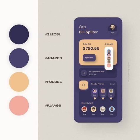 25+ Beautiful Mobile Apps Color Palettes - Webgyaani การออกแบบ Ui Ux, To Do App, Web Design Color, Ux Kits, Ui Color, App Design Layout, Desain Ui, Website Color Palette, Color Design Inspiration