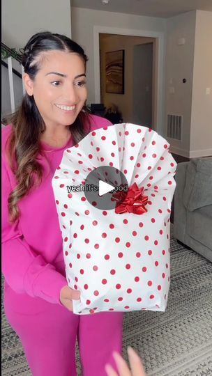 1.3M views · 309K reactions | I loved this wrapping tutorial by @lenniamc and couldn't wait to try it myself and show my daughter. Unfortunately I don't think I have enough wrapping paper for a squishmallow that size 😂 
#momlife #funnykids #parenting #momsofinsta | Lalleh Jennings • Parenting Laughs | in.amotherworld · Original audio How To Wrap Squishmallow, How To Gift Wrap A Squishmallow, How To Wrap A Squishmallow, Light Browns, Wrapping Tutorial, Large Stuffed Animals, Presents For Girls, Wrapping Gifts, Creative Gift Wrapping