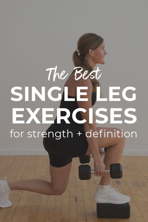 Quad Strengthening, Single Leg Exercises, Leg Strength Workout, Fancy Gym, Dumbbell Leg Workout, Leg Strengthening Exercises, 15 Min Workout, Single Leg Glute Bridge, Leg Day Workout