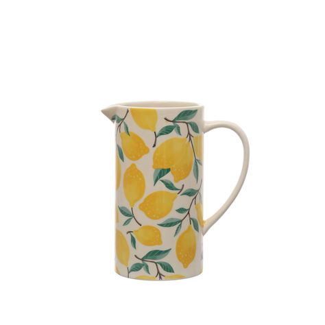 8" Lemon Print Pitcher by Ashland® | Sunny Days | Michaels Ceramica Ideas, Diy Pots, Printed Cups, Pottery Crafts, Diy Pottery, Ceramics Pottery Art, Lemon Print, Michael Store, Ceramics Pottery