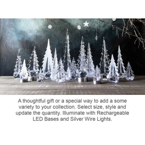 Glass Trees, Simon Pearce, Echo Lake, Crystal Christmas Tree, Evergreen Forest, Forest View, Wire Lights, Growing Tree, Grow Your Own