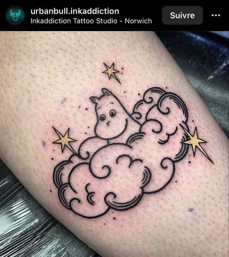 Moomin Cloud, Simple Cloud Tattoo, Moomin Tattoo Ideas, Moomin Art, Moomin Tattoo, Cloud Tattoo, Bee Tattoo, Felt Craft, Stick And Poke