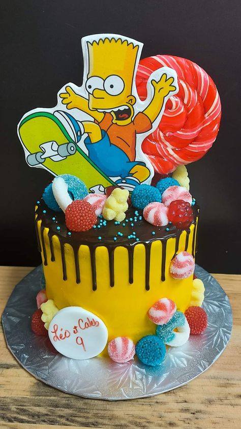 Simpsons Birthday, Simpsons Cake, Simpsons Party, 50th Cake, Crystal Cake, Birthday Stuff, Boy Birthday Cake, Cakes For Boys, Cake Table