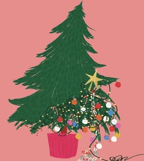 Illustration Moodboard, Illustrated Christmas Tree, Reindeer Illustration, Christmas Tree Illustration, Christmas Tree Graphic, Christmas Gifts To Make, Star Illustration, Christmas Board, Christmas Guide