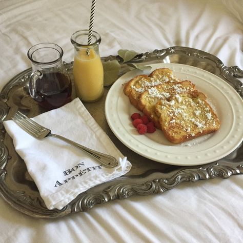 Simple breakfast in bed. antique silver tray. Silver Breakfast Tray, Breakfast In Bed Tray Aesthetic, Food Tray Aesthetic, Breakfast Tray Aesthetic, Bed Tray Aesthetic, Old Money Breakfast, Princess And The Pauper Aesthetic, Pauper Aesthetic, Breakfast In Bed Aesthetic