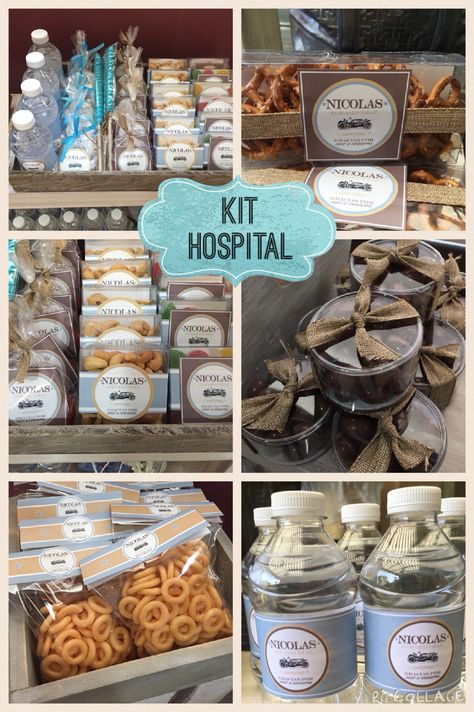 Kit hospital Hospital Decoration Baby, Baby Candy Bar, Hospital Decoration, Bar Deco, Baby Favors, Baby Shawer, Baby Hospital, Shower Bebe, Baby Kit