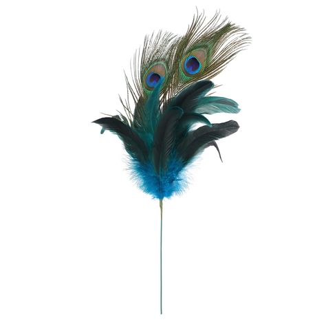 "Buy the Blue Peacock Feather Pick by Ashland® at Michaels. Add a fun touch to your arrangement with this peacock pick by Ashland. Add a fun touch to your arrangement with this peacock pick by Ashland. Pair it with daisies, roses and greenery for a beautiful centerpiece. Details: Blue 5.9\" x 5.9\" x 11\" (15cm x 15cm x 27.94cm) Feathers and iron wire | Blue Peacock Feather Pick by Ashland® | 11 | Michaels®" Teal Centerpieces, Peacock Christmas Decorations, Champagne Christmas Tree, Peacock Centerpieces, Peacock Christmas Tree, Peacock Wreath, Peacock Party, Peacock Christmas, Peacock Colors