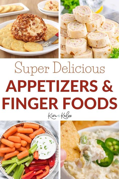 Easy Cold Appetizers, Potluck Finger Foods, Cold Party Appetizers, Finger Food Ideas, Cold Finger Foods, Finger Food Recipes, Delicious Appetizers, Easy Cold, Appetizers For A Crowd