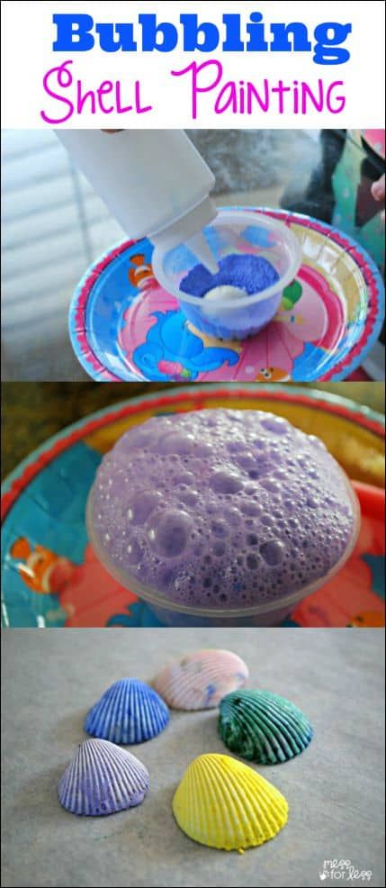 Science Activity For Kids, Shell Craft, Science Activity, Science Activities For Kids, Ocean Crafts, Painted Shells, Art And Science, Beach Trips, Activity For Kids