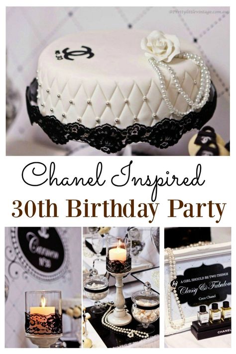 If you are looking to organize a Chanel inspired party, this 30th birthday party will provide a ton of inspiration. It has everything you need for an elegant party vibe with an awesome idea for the favour bags! Coco Chanel Party Theme, Chanel Bridal Shower Theme, Chanel Inspired Party, Coco Chanel Party, Chanel Birthday Party, 30th Birthday Bash, Chanel Birthday, Best Birthday Quotes, Party Vibe