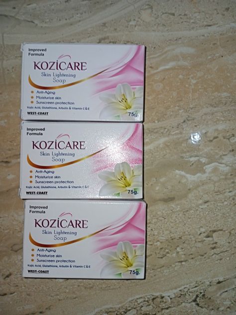 Kozicare skin lightening soap Skin Lightening Soap, Skin Lightening, Lighten Skin, Kojic Acid, Soap Bars, Skin Moisturizer, Bar Soap, Vitamin C, Vitamin E