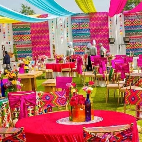 #mehindicelebration with a feel of #holi #preholiparty with #colorfulfiesta and #activity call 9987874663 #ovationeventsnrentals #preholibash #colourfulwedding #holifun #holimilan #holicelebration #colourstyle #holiparty Lets Fiesta Party, Haldi Ceremony Decorations, Mehendi Decor Ideas, Holi Party, Desi Wedding Decor, Mandap Decor, Mehndi Decor, Beautiful Wedding Decorations, Wedding Backdrop Decorations