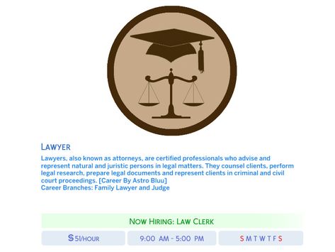 Sims 4 Ceo Career, Sims4 Cc Jobs, Sims 4 Lawyer Career, The Sims 4 Career Mods, Sims 4 Cc Lawyer, Lawyer Career, Mod For Sims 4, Sims Car, Sims 4 Jobs