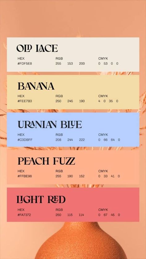 Color Code Combinations, Modern Vibrant Color Palette, Color Palettes Design, Comfort Color Palette, Exciting Color Palette, Spring Color Palette 2024, Spring 2024 Color Palette, Inspiring Color Palette, Peach Fuzz Color