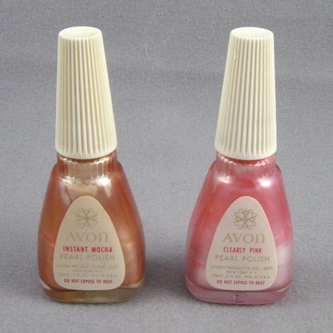 60s Nails, Avon Nail Polish, 80s Nails, Avon Nails, Avon Collectibles, Retro Makeup, Vintage Nails, Retro Beauty, Nail Polish Bottles