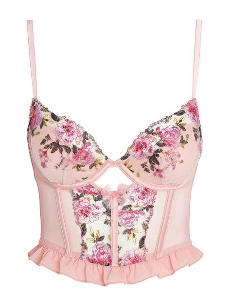 For Love and Lemons x Victoria's Secret Blushing Rose Bustier Top Lingerie Catalog, Lingerie Inspiration, Cute Lingerie, Corsets And Bustiers, Pretty Lingerie, For Love & Lemons, Love And Lemons, Bustier Top, Bra And Panty Sets