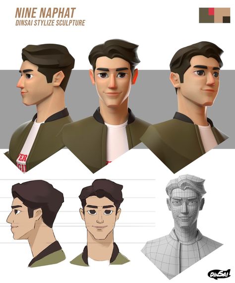 3d Karakter, Low Poly Character, Character Turnaround, Zbrush Character, Character Model Sheet, Character Model, 얼굴 그리기, Model Sheet, Character Design Animation