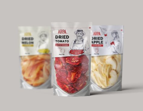 Dried Fruits Packaging, Clean Graphic Design, Infographic Illustrations, Fruits Packaging, Organic Food Packaging, Fruit Dryer, Chicken Brands, Dried Peaches, Healthy Brands