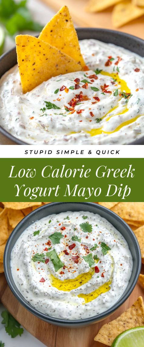 Image for Low Calorie Greek Yogurt Mayo Dip Low Calorie Dips, Greek Yogurt Mayo, Low Cholesterol Snacks, Mayo Dip, Yogurt Recipes Healthy, Guilt Free Snacks, Greek Yogurt Recipes, Low Fat Yogurt, Mashed Avocado