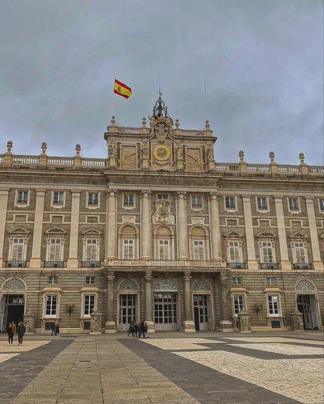 The Royal Palace Of Madrid, Royal Palace Exterior, Royal Palace Madrid, Palace Exterior, Travel Madrid, Royal Palace Of Madrid, Palace Of Madrid, Madrid Aesthetic, Big House