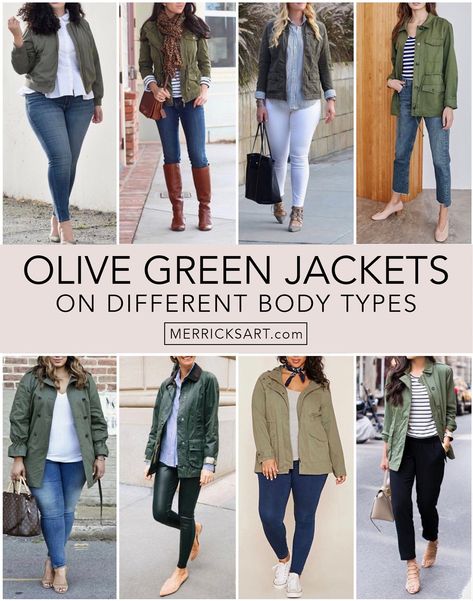 How to Style It: Olive Green Jacket Outfits - Merrick's Art Olive Utility Jacket Outfits, Green Winter Jacket Outfit, Olive Green Jacket Outfit, Army Green Jacket Outfit, Olive Jacket Outfit, Olive Green Shirt Outfit, Olive Green Jackets, Olive Green Jacket Outfits, Green Parka Outfit