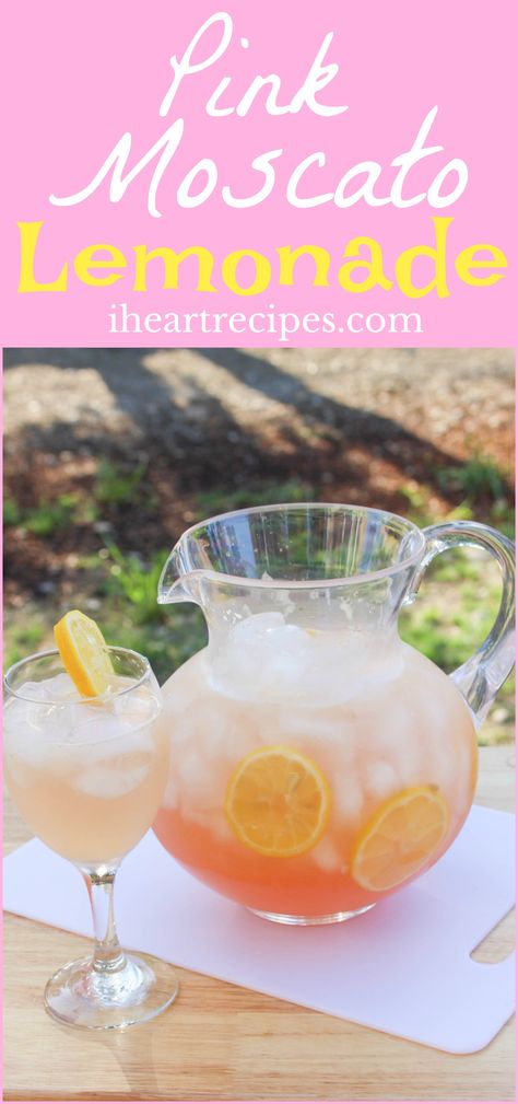 Pink Moscato Lemonade | I Heart Recipes Moscato Lemonade, I Heart Recipes, Pink Moscato, Heart Recipes, Moonshine Recipes, Southern Recipes Soul Food, Lemonade Recipe, Watermelon Lemonade, Lemonade Recipes