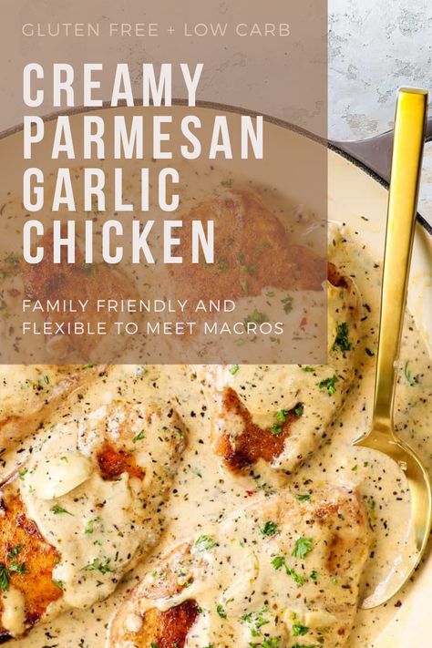 Creamy Garlic Parmesan Chicken (low carb   instant pot) via @missnutritiouseats Creamy Chicken Breast Recipes, Keto Cleanse, Chicken Breast Instant Pot Recipes, Garlic Parm Chicken, Creamy Garlic Parmesan Chicken, Parm Chicken, Pressure Cooker Recipes Chicken, Creamy Parmesan Chicken, Chicken Low Carb