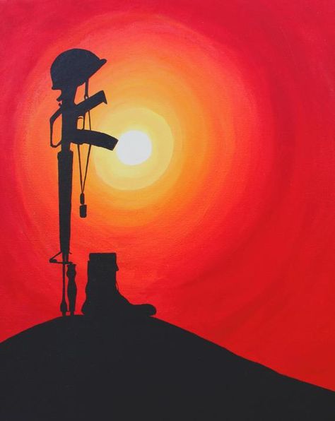 Remembrance Display, Watercolor Painting Easy, Remembrance Day Activities, Remembrance Day Art, Soldier Drawing, Creative School Project Ideas, Simple Canvas Paintings, Canvas Painting Diy, Chicano Art