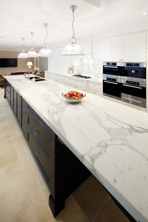 15 White Quartz Countertops That Look Like Marble #kitchen #bathrom #snow #grey Pros and Cons of Quartz Countertops Modern White Kitchen Cabinets, Kitchen Renovation Cost, Light Granite, Replacing Kitchen Countertops, Diy Kitchen Countertops, Black Kitchen Island, Kitchen Countertop Materials, Quartz Kitchen Countertops, Epoxy Countertop