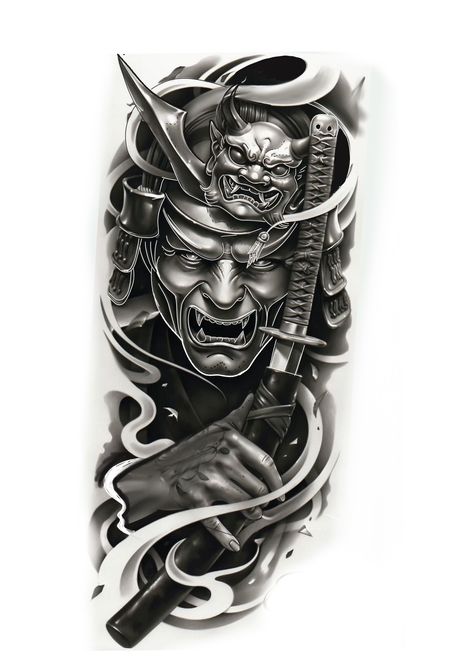 Samurai Tattoo Forearm, Arm Tattoo Japanese, Japanese Style Samurai Tattoo, Samurai Cover Up Tattoo, Samurai Mask Tattoo Warriors, Samurai Mask Back Tattoo, Samurai Mask Sleeve Tattoo, Samari Warrior Mask Tattoo, Arm Tattoos Japanese