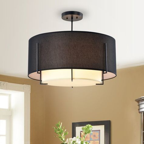 Matte Black Chandelier Dining Rooms, Black Drum Chandelier, Black Modern Chandelier, Black Metal Chandelier, Desert House, Floor Paint, Drum Light, Kitchen Pendant, House Updates