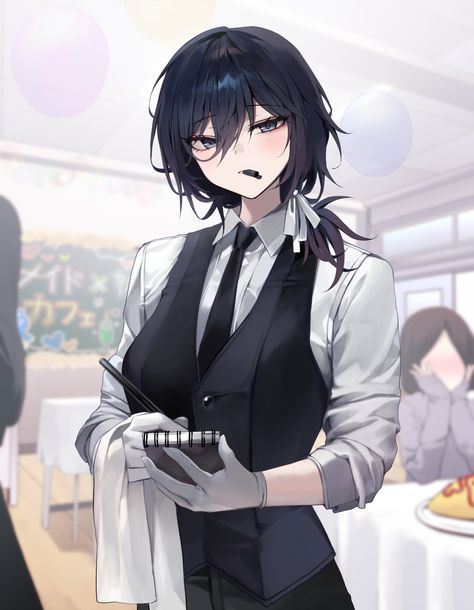 Tomboy Anime Female Short Hair, Tomboy Art, Woman In Suit, Anime Maid, New Character, Cool Anime Pictures, Bleach Anime, Anime Oc