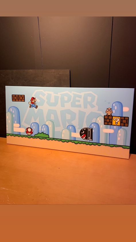 Mario Kart Canvas Painting, Mario Painting, Peach Paint, Pot Painting, Inspiration Painting, Painting Inspo, Sketch Painting, Mario Kart, Mini Canvas Art