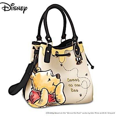 Sweet As Can Bee, Disney Purse, Winnie The Pooh Friends, Latest Handbags, Disney Handbags, Faux Leather Handbag, Disney Bag, Bradford Exchange, Disney Collectables