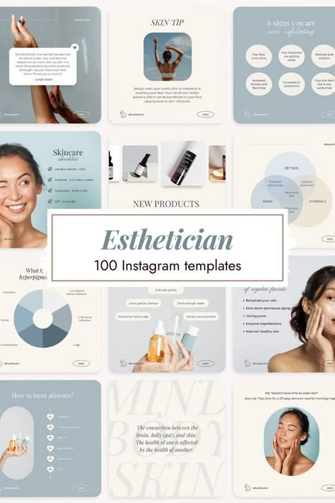 Instagram Story Template Background, Instagram Story Template Aesthetic, Esthetician Social Media, Skincare Social Media, Esthetician Quotes, Instagram Fonts, Cohesive Instagram Feed, Skincare Instagram, Esthetician Marketing