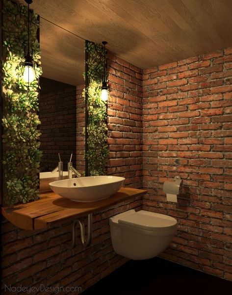 #bathroomdecor #washroomdesign #home #washrooms #interior #tile #reno #ixbuild #floor #ixbuildgroup Wc Decoration, Entryway Modern, Bilik Air, Brick Interior, Decoration Restaurant, Bathroom Decor Luxury, Industrial Interior Design, Small Bathroom Ideas Modern, Outdoor Bathrooms