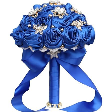 Mini Bridal Bouquet, Handmade Wedding Bouquet, Wedding Dress Photography, Royal Blue Flowers, Bridal Bouquet Pink, Rose Bridal Bouquet, Handmade Bouquets, Flower Bunch, Bouquet Toss