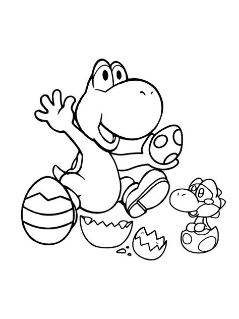 Yoshi with Eggs coloring page Egg Coloring Page, Jak & Daxter, Mario Yoshi, Flappy Bird, Spring Words, Anime Places, Shy Guy, Lego Super Mario, Coloring Tips