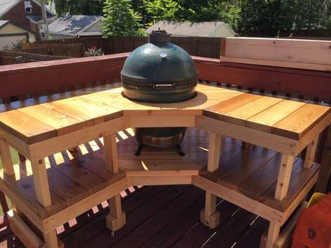 Green Egg Grill Station, Big Green Egg Table Plans Large, Green Egg Table Plans, Diy Outdoor Kitchens, Big Green Egg Table Plans Diy, Table Plans Diy, Big Green Egg Table Plans, Kamado Table, Big Green Egg Outdoor Kitchen