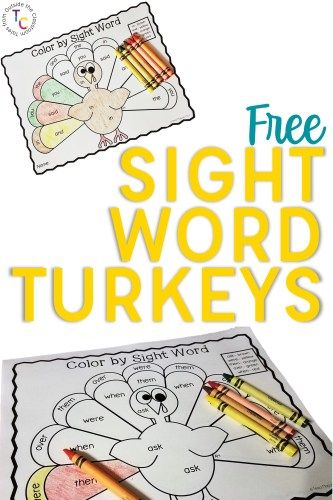 These free, printable Dolch sight word turkeys are the perfect sight words practice for November.  With a fun Thanksgiving theme, they are an engaging and thematic sight word practice option. Thanksgiving Activities For Kindergarten, November Classroom, Thanksgiving Turkeys, Thanksgiving Kindergarten, Thanksgiving School, Thanksgiving Classroom, November Thanksgiving, Sight Word Practice, First Year Teachers